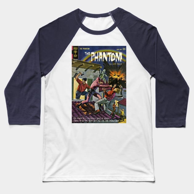 Gold Key The Phantom Comic Book Cover Baseball T-Shirt by Creative Bedouin